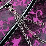 Punk pink sort corsage med kæder